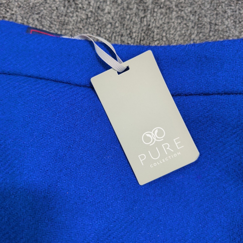 Pure Collection Classic Pencil Skirt 6 Sapphire Blue 100% Wool British Cloth NWT - Picture 2 of 12